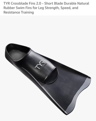 TYR Crossblade Fins 2.0-Short Blade-XL-Blk/Grey-NEW W/TAGS