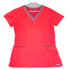 Greys Anatomy Womens Barco Scrub Top M Pink Nurse Healthcare RN Medical