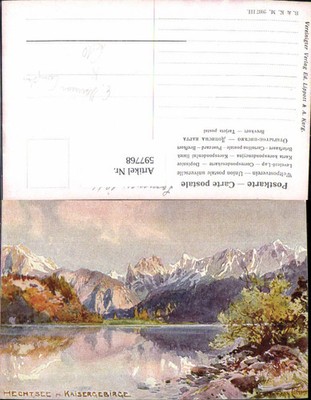 597768,Künstler Ak E. Harison-Compton Hechtsee b. Kufstein m. Kaisergebirge
