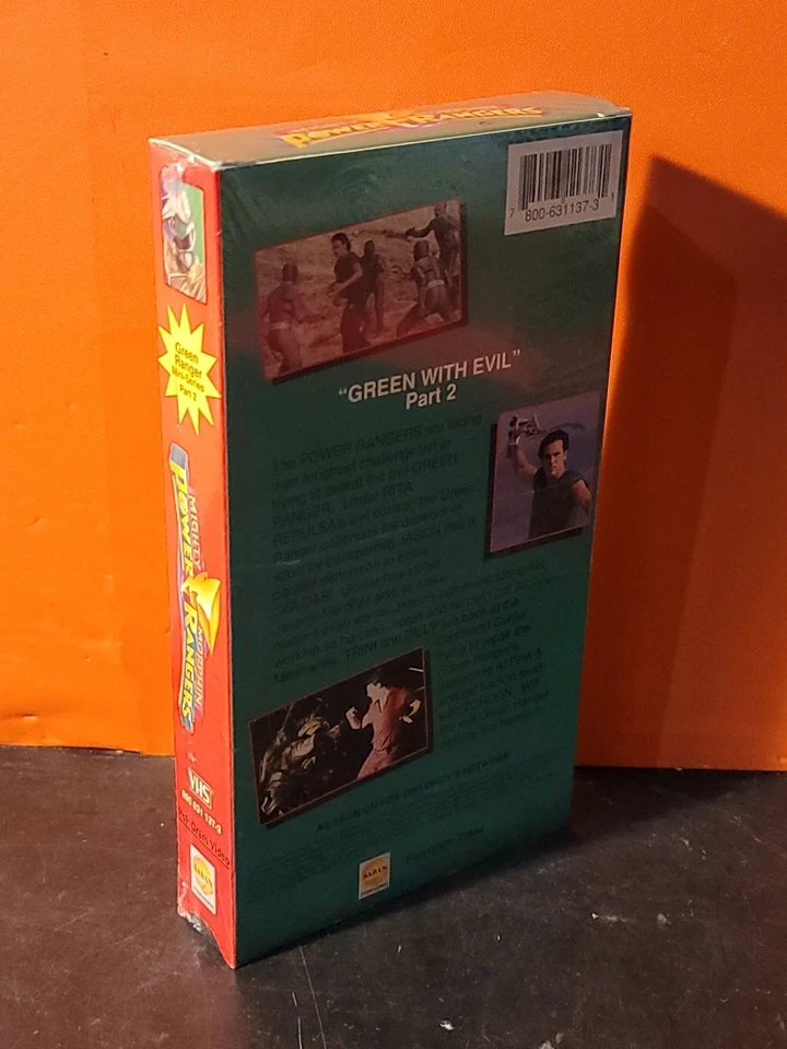 1994 Mighty Morphin Power Rangers Green Ranger Mini-Series Part 2 VHS ~ Sealed - Image 2 of 2