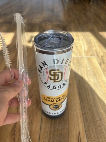 San Diego Padres Bluetooth Speaker Tumblr Cup With Straw Brand New