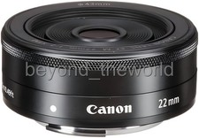 Canon M EF-M 22mm F/2 STM Wide Angel Pancake LENS -Black Bulk Package  Tracking  