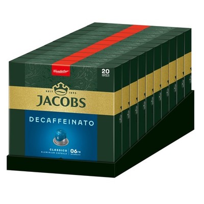 JACOBS Kapseln Decaffeinato Classico 6 entkoffeiniert 200 Nespresso * kompatibel