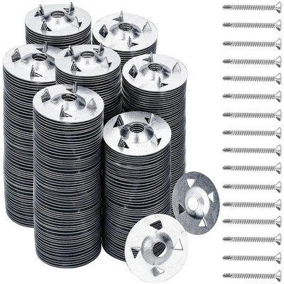 600Pcs Foam Board Fasteners - 1-1/8 Inch Metal Washers for Fixing Installation