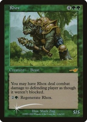 Rhox -Foil Damaged / Poor MTG Starter 2000