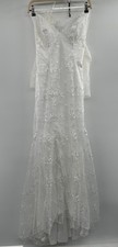 NWT Allure Bridals A1314 Dress Womens 12 Ivory Off The Shoulder Wedding Romantic