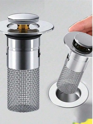 Universal Badezimmer Pop Up Waschbecken Stopfen Stopper Abfluss Sieb Haarfänger Filter