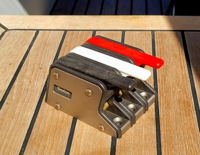 Barton Fallenstopper 3-fach Klemme 6 bis 10mm Tauwerk   Clutch Segelboot 350kg