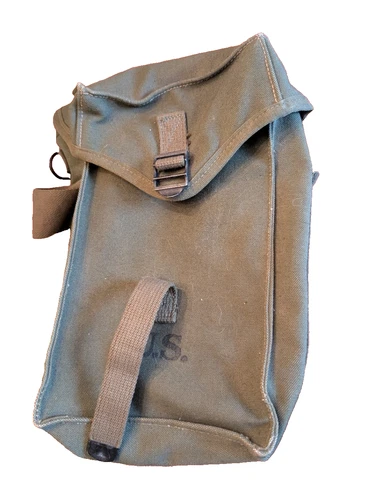 WW2 Army Military General Purpose Canvas  Bag PM 1944   12x6x4