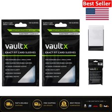 200-Pack Exact Fit Clear Inner Sleeves for Perfect Trading Card Protection