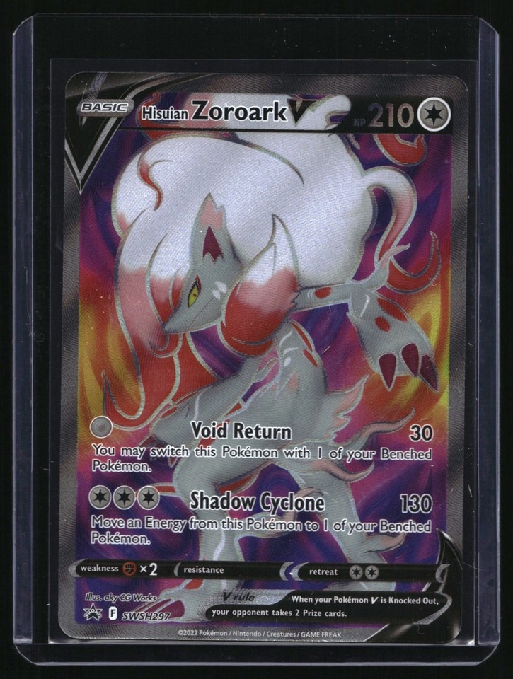 2022 Pokemon Hisuian Zoroark V SWSH297 SWSH Black Star Promo Holo