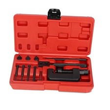 Chain Breaker Tool Kit, 13pc Motorcycle Chain Breaker and Riveting Repair Tool