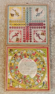 vintage alte Schachtel Gesellschaftsspiele leer aus Holz