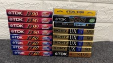 Lot 16 Sealed Mixed TDK Sony Cassette Tapes D90 D60 UX90 Camel Recordable