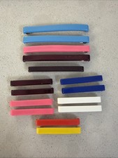 Lot of 15 Vintage Stay Tight Barrettes Yellow Blue Pink Red Brown Hair Clips