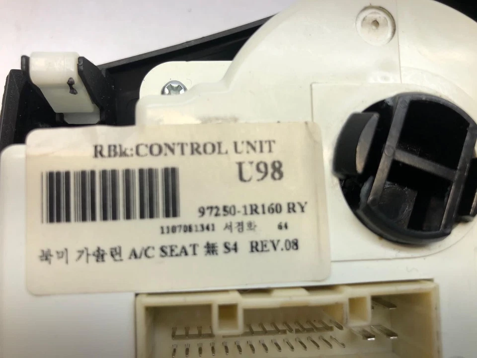 Unidad de control de aire acondicionado para calefacción Hyundai Accent 2012-2014 controles manuales moldura opaca OEM Foto 4 de 4