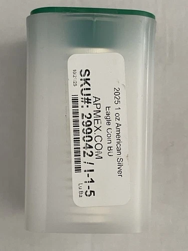 2025 American Silver Eagles - 20 Coins -BU GEM US Mint MintCert. Sealed Tube