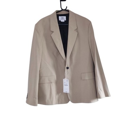 Zara Herren Blazer Camel New York Edition Knopfverschluss Kragen Gr 42 Uk