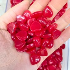100pcs 12mm Natural Red Stone Heart CAB CABOCHON DIY Jewelry Making