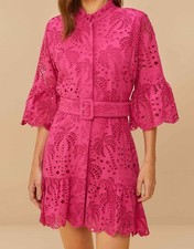 NWT Farm Rio Pink Palm Tree Mini Dress Size M