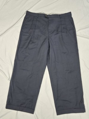 Zanella Austin Men's Dress Pants SIZE 39WX27L Pleated Blue Natural