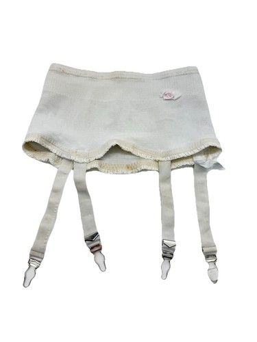 Vintage Thermal 4 Garter Belt Open Bottom Girdle Lingerie