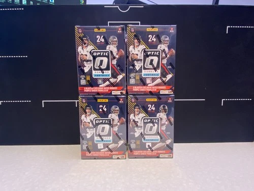 LOT OF 4 -2024 Panini Donruss Optic Football Blaster Box Purple Shock Sealed