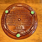 FRANKOMA Pottery Sequoyah Cherokee Alphabet Hot Plate Trivet 6.25” 1828