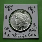 1923 D Peace Silver Dollar CHOICE GEM Brilliant Ultra Rare BU Grade Silver Coin