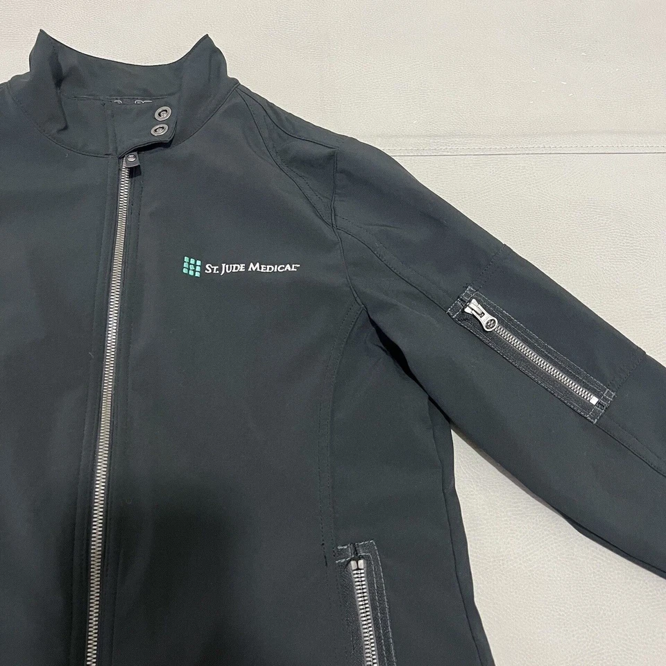 Ogio Women Black Line St. Jude Medical Soft Shell Windbreaker Zip Jacket-M-1446 - Image 3 of 4