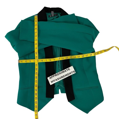 INC Blazer Womens Large Green Jacket Work Capsule Office Minimalist Corpcore - Picture 5 of 17