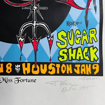 Frank Kozik EMOS Sugar Shack Concert Poster LE Signed Numbered Art