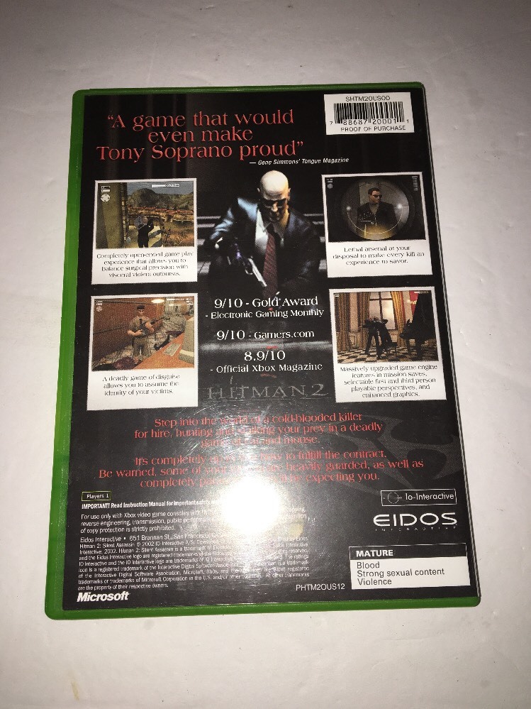 Hitman 2 : Silent Assassin - Jeu Xbox original