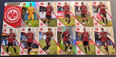 2014-15, EINTRACHT FRANKFURT, SET, 12 CARDS, HASEBE, MEIER, RUSS, TOPPS CHROME