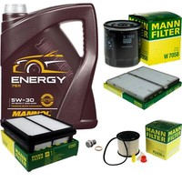 Mann Inspektionspaket 5 L Mannol Energy 5W-30 FüR Suzuki Grand Vitara I 2.0 Hdi