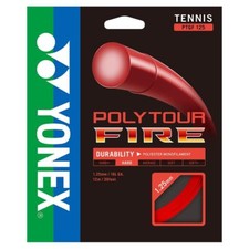 Yonex Poly Tour Fire 16 130 Tennis Racquet String Red