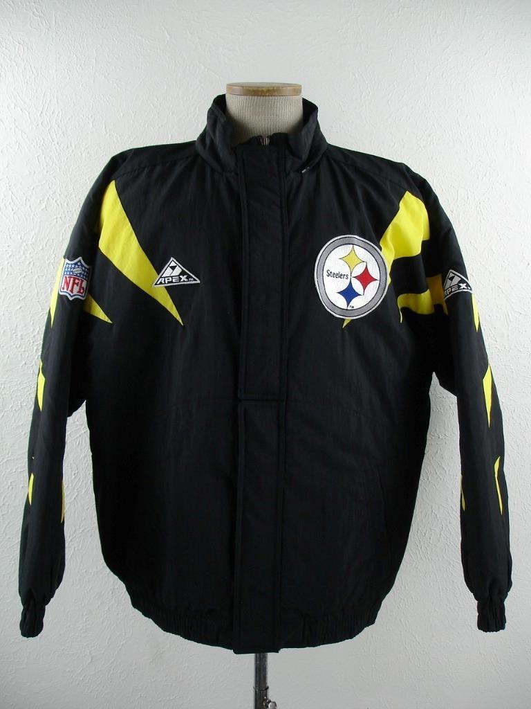 Men's L Vtg Pittsburgh Steelers NFL Authentic Pro Line Apex One