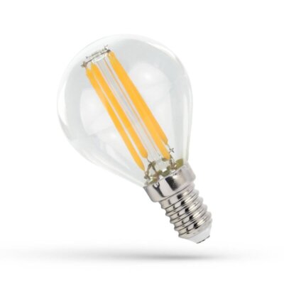 LED runder Golfball 6W = 62W 900lm kleine Schraube SES E14 klar kaltweiß