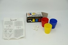 Vtg Royal Magic Trick Cups  Balls Primary Colors Original Box Manual Included