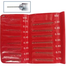 Micro Mini HSS Twist Drill Set 0.30 to 1.00mm Drilling Craft Hobby Jewelry