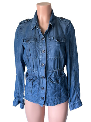 Gap Outlet Women's Size S Button Down Shirt Long Sleeve Blue Jacket Shacket
