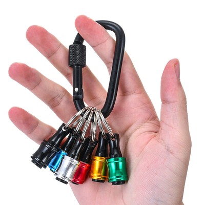6Pcs 1/4'' Hex Shank Quick Release Schlüsselanhänger Schraubendreher Bit