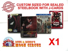 1x BLU-RAY STEELBOOK WITH J-CARDS SIZE BR5 - CLEAR PLASTIC BOX PROTECTORS