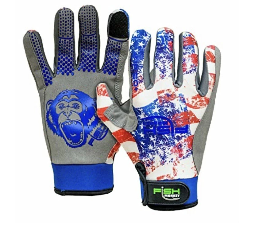 Fish Monkey FM22-AMER-XL Free Style Custom Fit Glove Americana Size XL