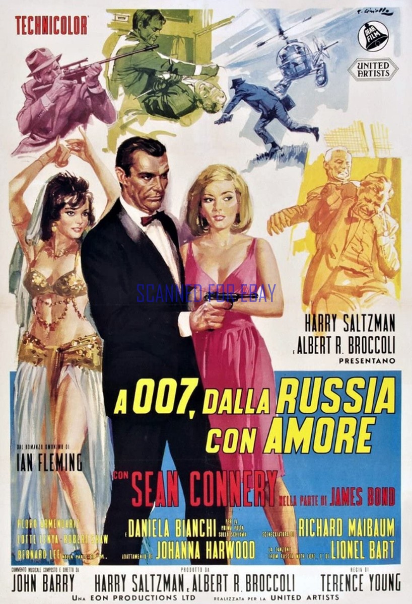 JAMES BOND FROM RUSSIA WITH LOVE PHOTO OF ITALIAN MOVIE POSTER