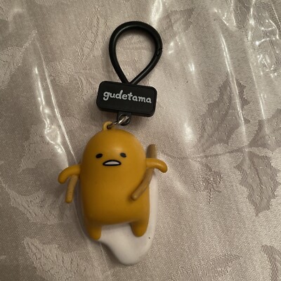 Gudetama Lazy Egg ''I can't...'' Collector Clips Bag Keychain Key Holder Gude Tama