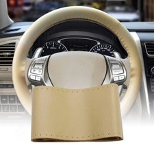 15 Beige Car Steering Wheel Leather Cover Breathable Anti-slip Wrap Diy Stitch 15 Beige Car Steering Wheel Leather Cover Breathable Anti-slip Wrap Diy Stitch