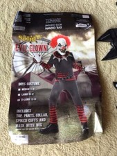 Spirit Evil Clown Halloween Boys Costume X-Large 12 -14 Good condition
