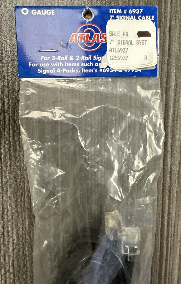 Atlas O Gauge #6937 7' Signal Cable w/6 Pin Modular Connectors NIP! - Image 3 of 4