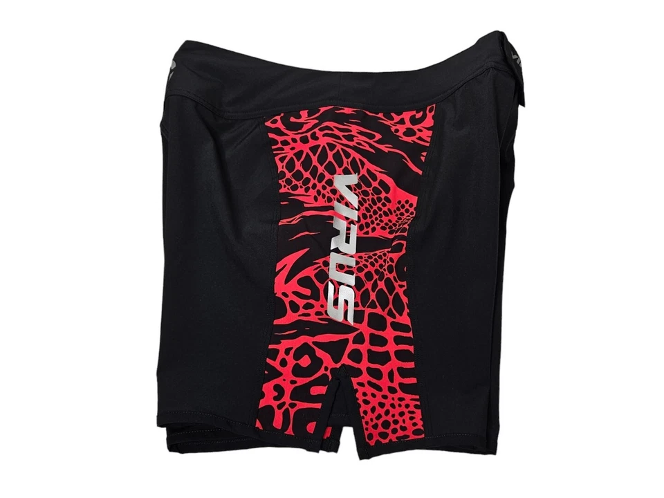 Мужские тренировочные боевые шорты VIRUS Disaster II размер 34 черные красные UFC MMA - Изображение 4 из 4